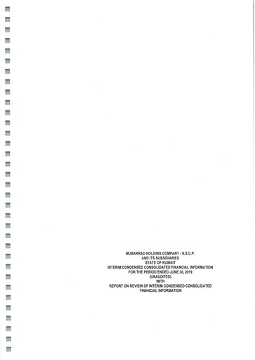 Miniature Mubarrad Holding Company Bilan financier 2019-h1