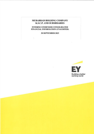 Thumbnail Mubarrad Holding Company Financial Statement 2023-q3