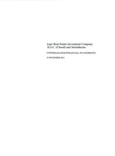 Thumbnail Aqar Real Estate Investments Company Financial Statement 2011