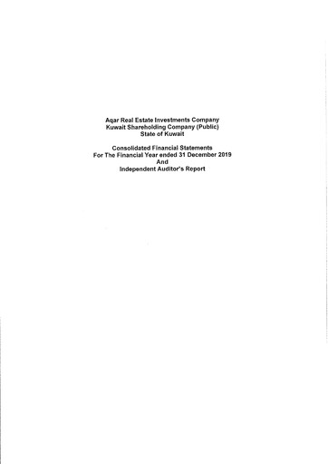 Thumbnail Aqar Real Estate Investments Company Financial Statement 2019