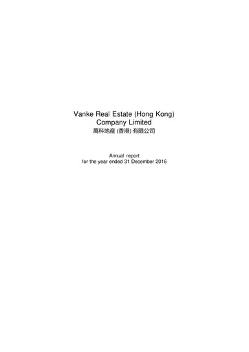 Miniature Vanke
 Bilan financier 2016