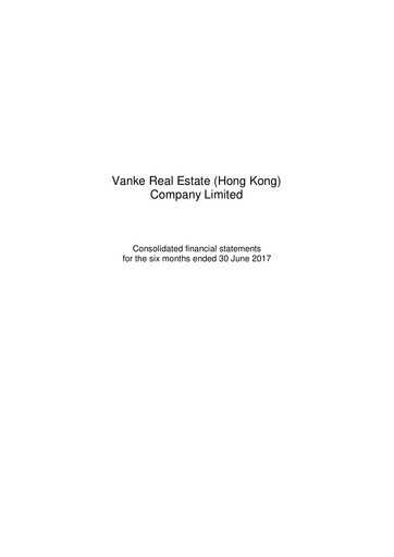 Miniature Vanke
 Bilan financier 2017-h1