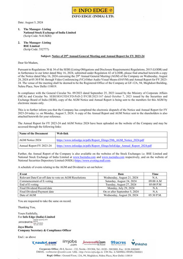 Vorschaubild Info Edge Jahresbericht 2024