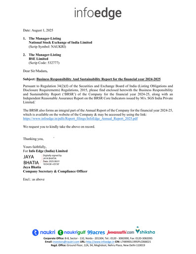 Vorschaubild Info Edge ESG-Bericht 2025