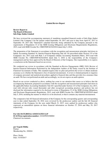 Vorschaubild Info Edge Quartalsbericht 2017-q2