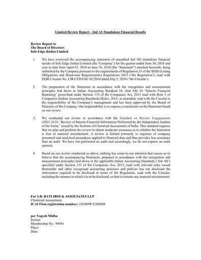 Vorschaubild Info Edge Quartalsbericht 2018-q1