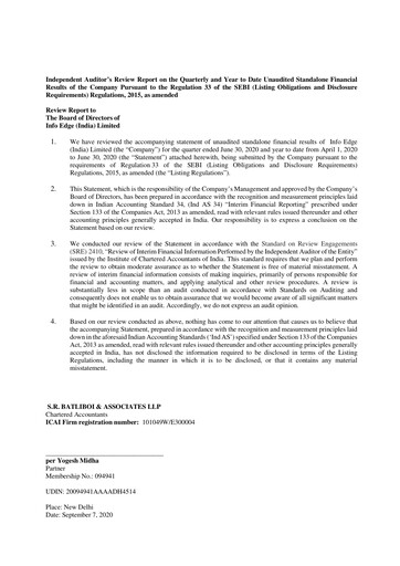 Vorschaubild Info Edge Quartalsbericht 2020-q1