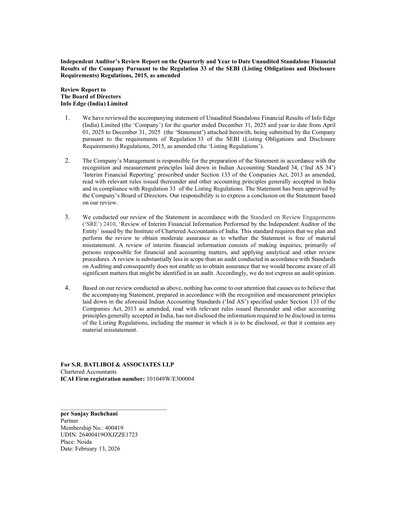 Vorschaubild Info Edge Quartalsbericht 2025-q3