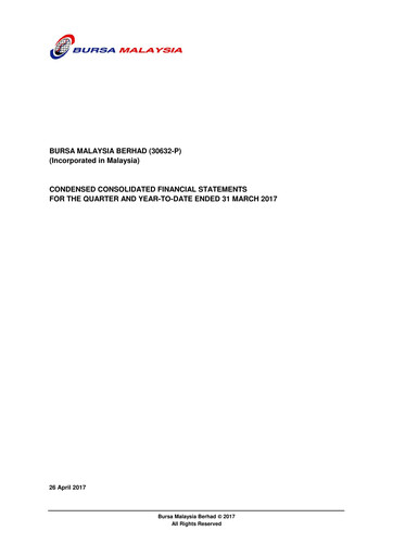 Thumbnail Bursa Malaysia Quarterly Report 2017-q1