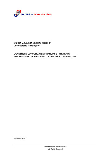 Thumbnail Bursa Malaysia Quarterly Report 2019-q2