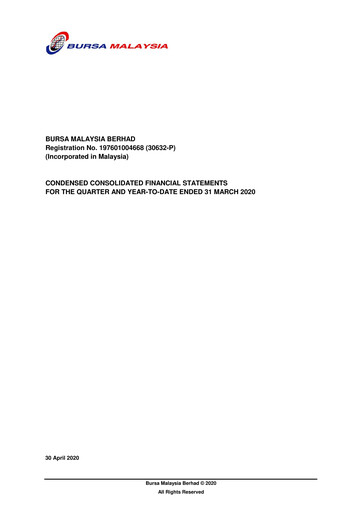 Thumbnail Bursa Malaysia Quarterly Report 2020-q1