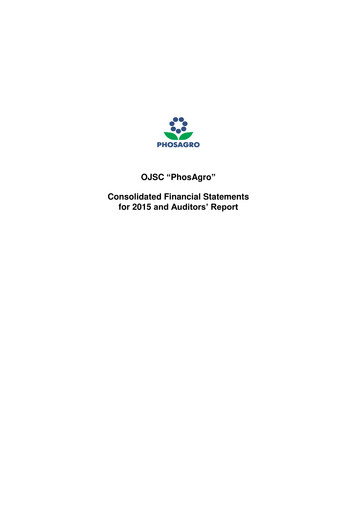 Thumbnail PhosAgro
 Financial Statement 2015