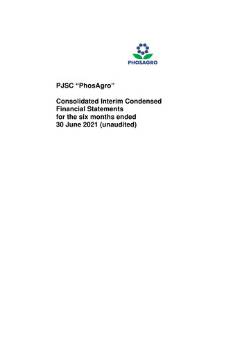 Thumbnail PhosAgro
 Financial Statement 2021-h1