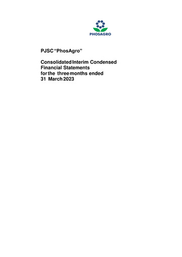 Thumbnail PhosAgro
 Quarterly Report 2023-q1