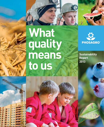 Thumbnail PhosAgro
 Sustainability Report 2013