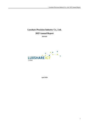 Miniature Luxshare Precision
 Rapport annuel 2025