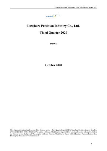 Thumbnail Luxshare Precision
 Quarterly Report 2020-q3