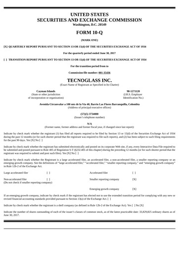 Thumbnail Tecnoglass Quarterly Report 2017-q2