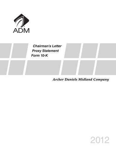 Thumbnail Archer Daniels Midland (ADM)
 Annual Report 2012