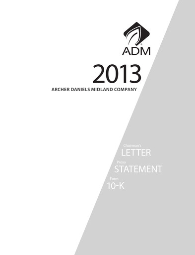 Thumbnail Archer Daniels Midland (ADM)
 Annual Report 2013