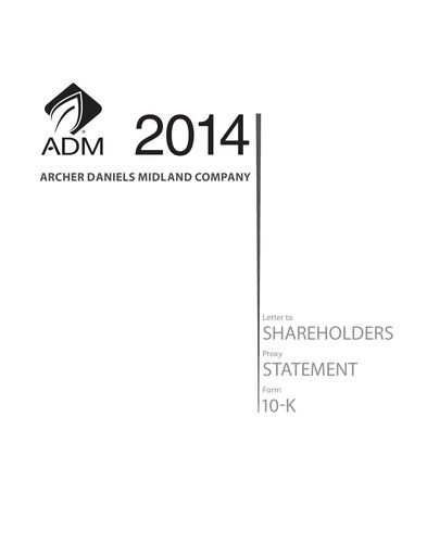 Thumbnail Archer Daniels Midland (ADM)
 Annual Report 2014