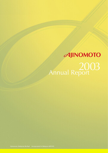 Thumbnail Ajinomoto (Malaysia) Annual Report 2003