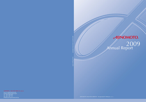 Thumbnail Ajinomoto (Malaysia) Annual Report 2009