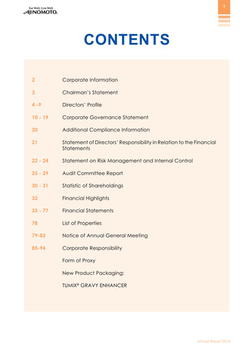 Thumbnail Ajinomoto (Malaysia) Annual Report 2014