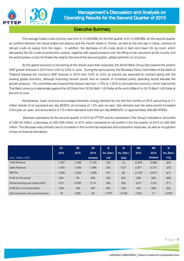 Thumbnail PTT Exploration and Production Quarterly Report 2015-q2