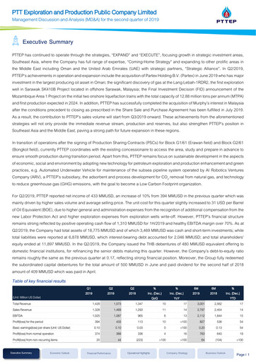Thumbnail PTT Exploration and Production Quarterly Report 2019-q2