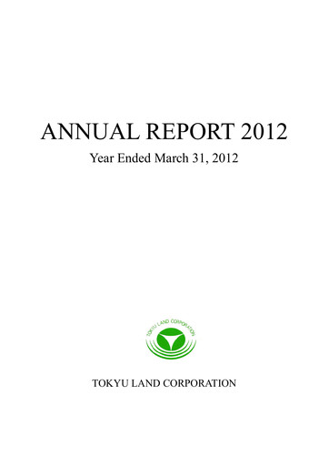 Miniature Tokyu Fudosan Holdings Rapport annuel 2012