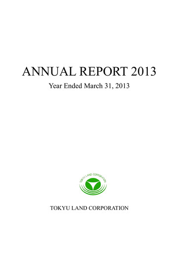 Miniature Tokyu Fudosan Holdings Rapport annuel 2013