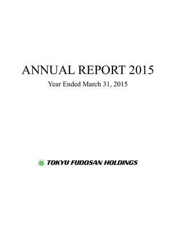 Miniature Tokyu Fudosan Holdings Rapport annuel 2015