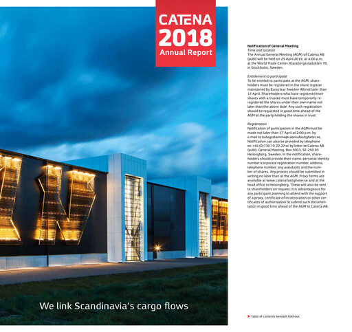 Thumbnail Catena AB Annual Report 2018