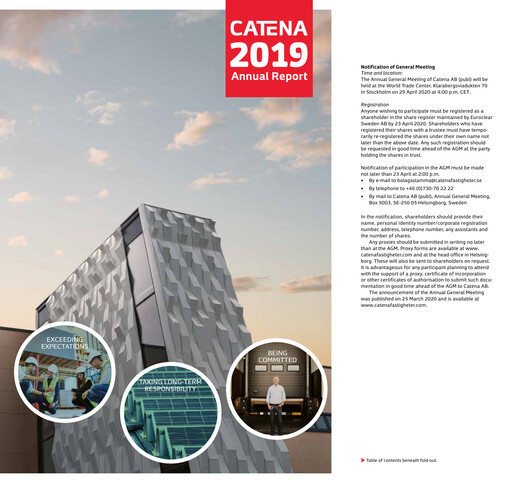 Thumbnail Catena AB Annual Report 2019