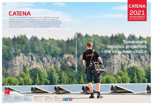 Thumbnail Catena AB Annual Report 2021