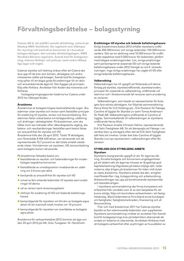 Thumbnail Catena AB Annual Report 2012