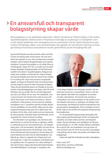 Thumbnail Catena AB Annual Report 2016