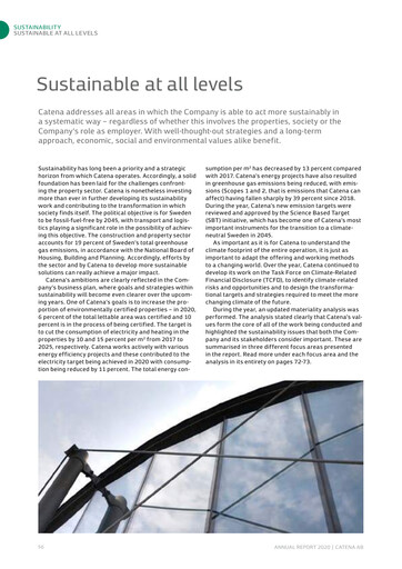 Thumbnail Catena AB Sustainability Report 2020