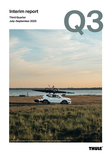 Miniature Thule Group AB Rapport trimestriel 2025-q3