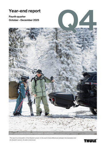 Miniature Thule Group AB Rapport trimestriel 2025-q4