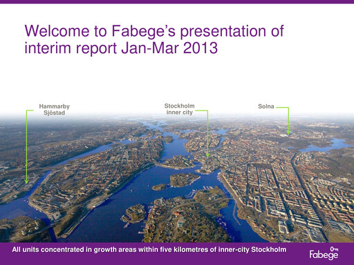 Thumbnail Fabege AB Quarterly Report 2013-q1