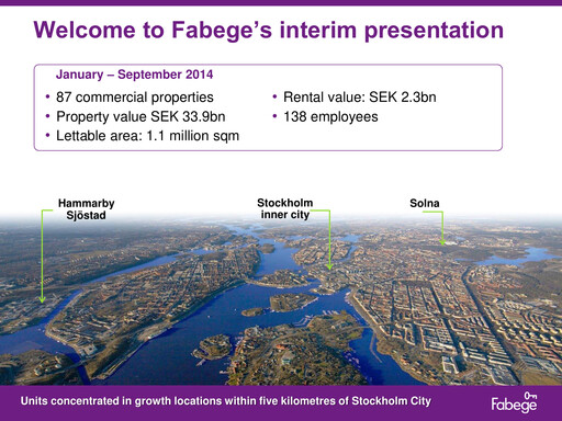 Thumbnail Fabege AB Quarterly Report 2014-q3