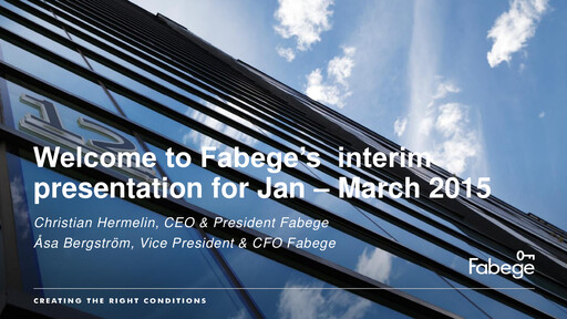 Thumbnail Fabege AB Quarterly Report 2015-q1