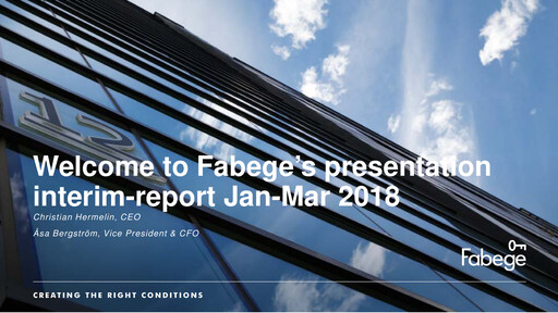 Thumbnail Fabege AB Quarterly Report 2018-q1