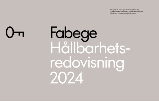 Thumbnail Fabege AB Sustainability Report 2024