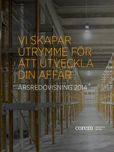 Thumbnail Corem Property Group AB Annual Report 2014