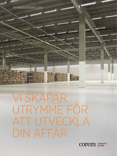 Thumbnail Corem Property Group AB Annual Report 2015