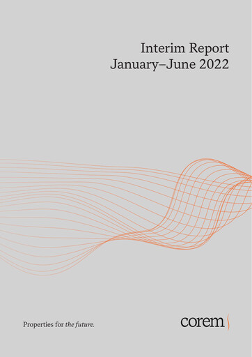 Thumbnail Corem Property Group AB Half-year Report 2022-h1