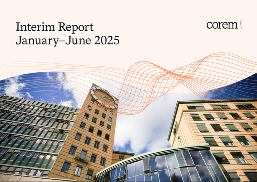 Thumbnail Corem Property Group AB Half-year Report 2025-h1